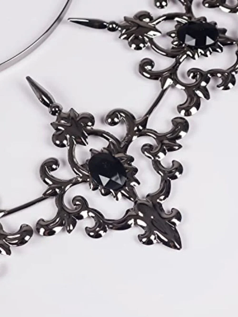 Gothic Halo Crown Baroque Headband Women Renaissance Fairy Wedding Halloween